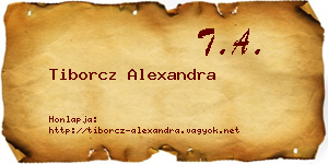 Tiborcz Alexandra névjegykártya